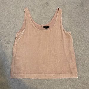 Pink velvet tank top by j crew.